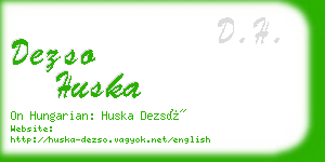 dezso huska business card
